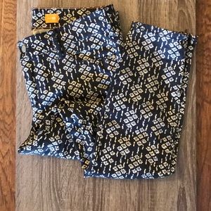 Anthropologie Patterned Mid Rise Pant
